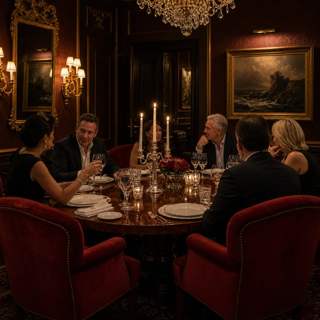 Guests relaxing in a comfortable dining alcove
